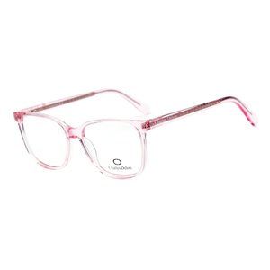 Charles Delon Square Unisex Clear Pink Acetate